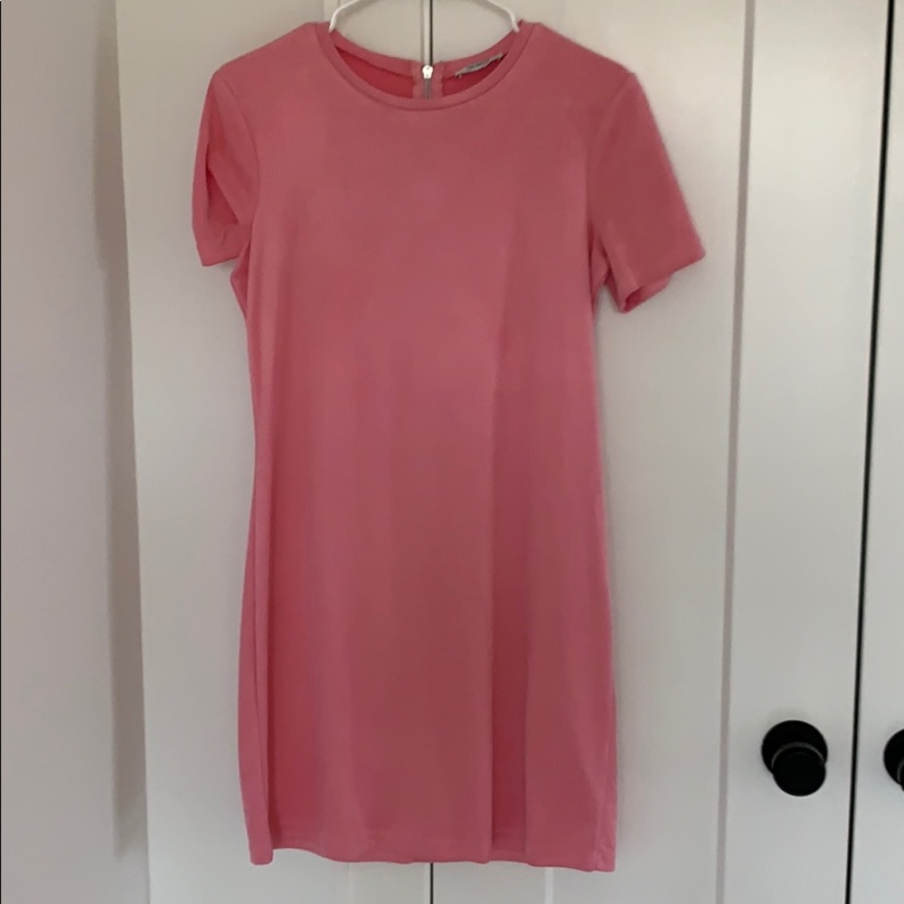 Zara Pink Suede Shift Dress